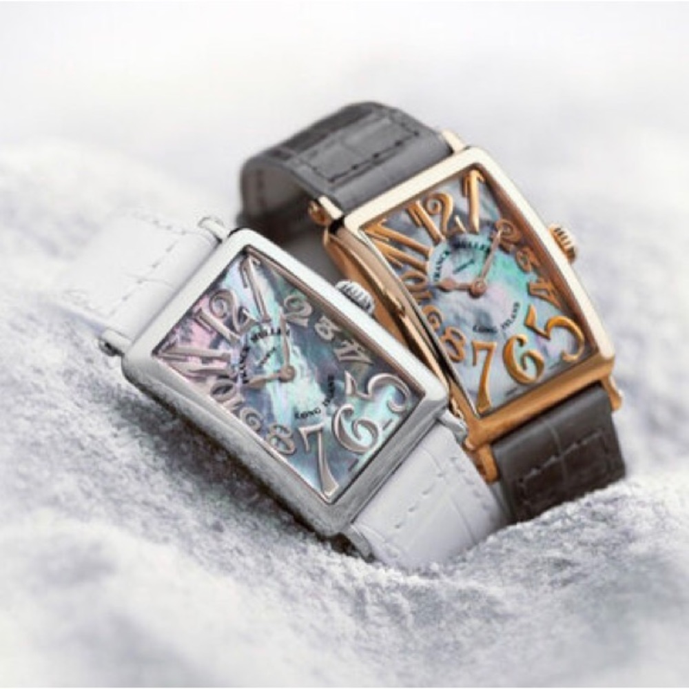 Franck Muller Mother of pearl 952 Quartz steel watch